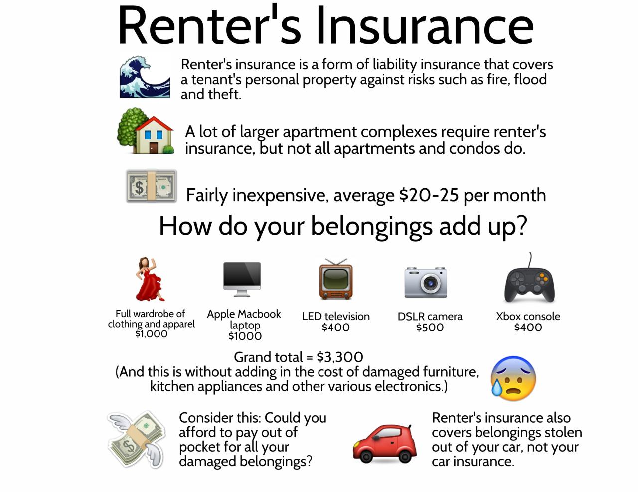 And renters insurance