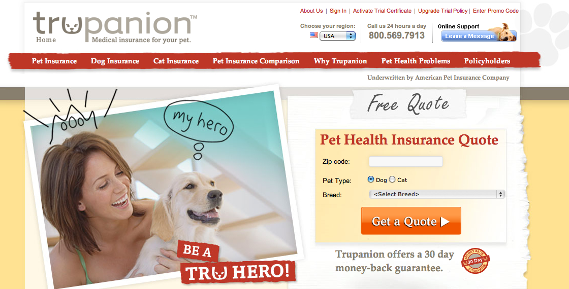 Trupanion insurance pet dog training solutions services